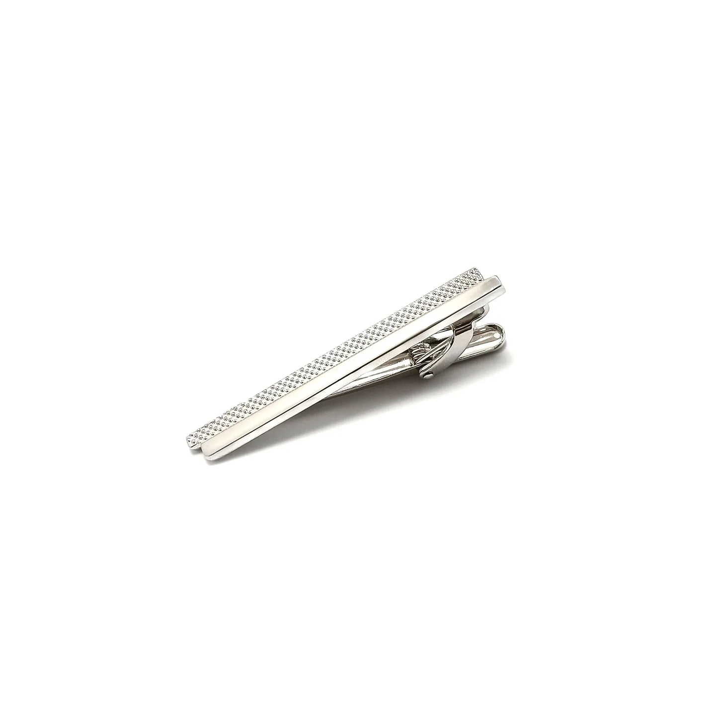 Offset Mother of Pearl Cufflinks & Tie-Bar Set