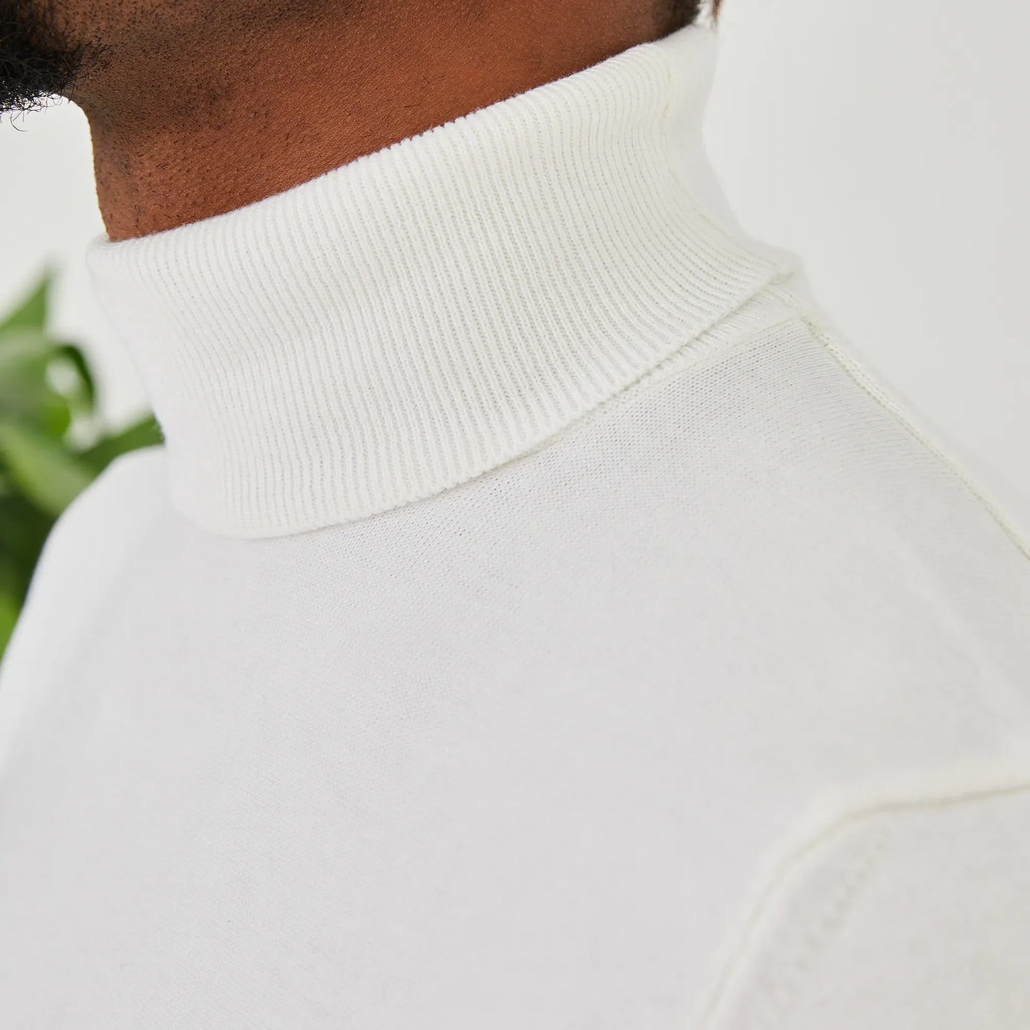 White Long Sleeve Turtleneck