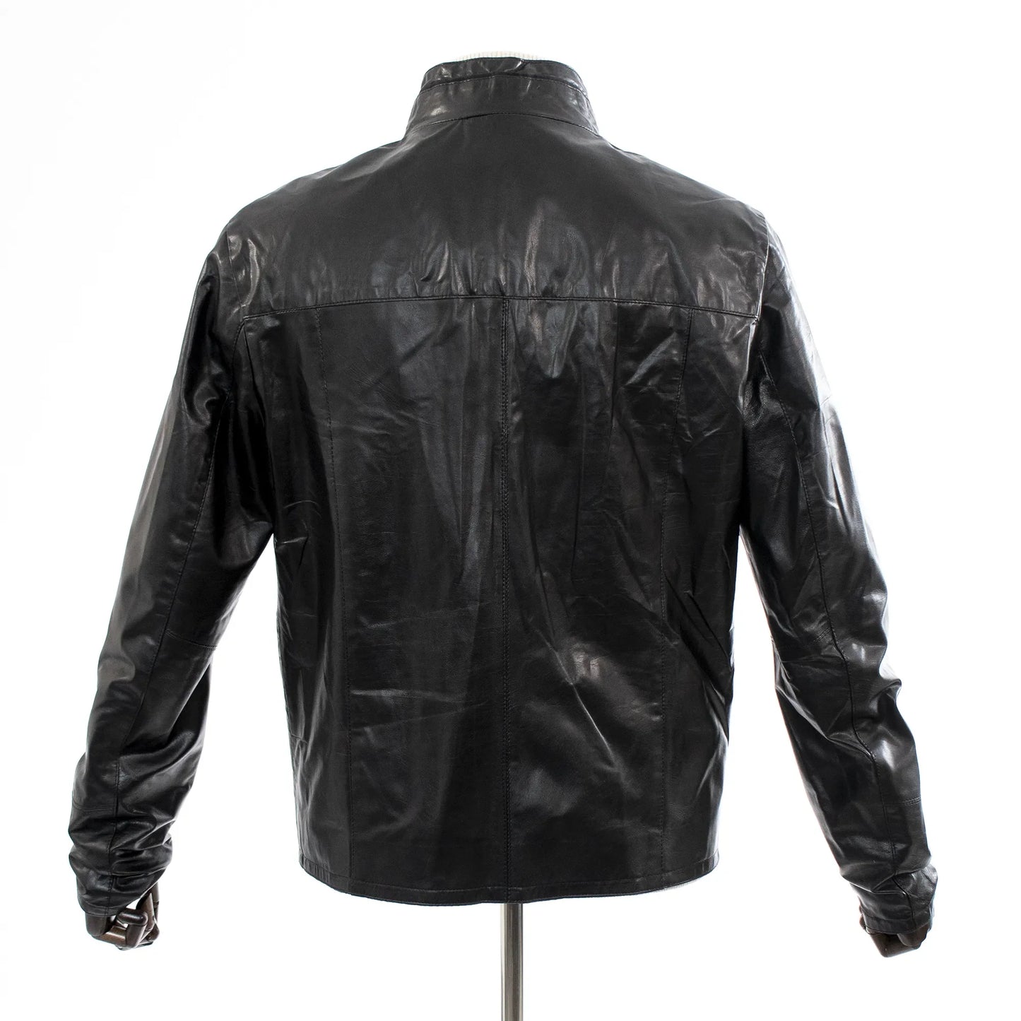 Black Lambskin Reversible Leather Jacket