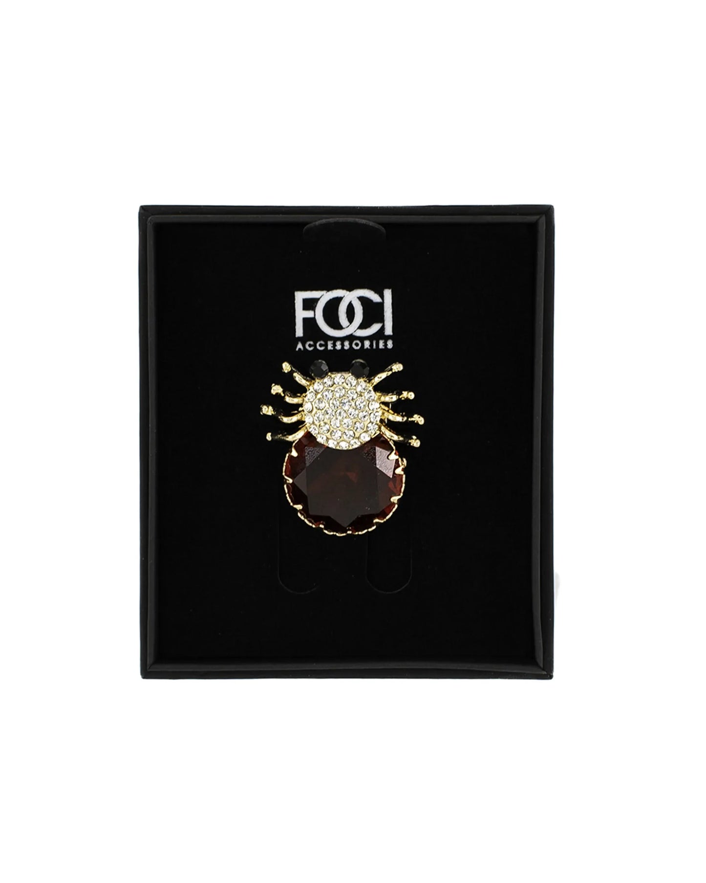 Red Crystal Beetle Lapel Pin