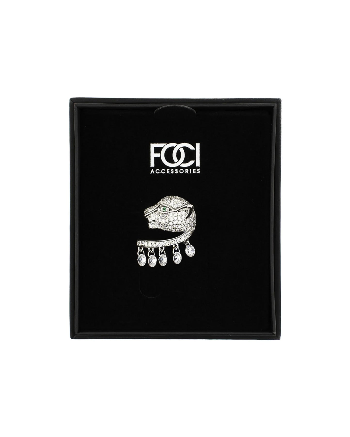 Crystal Cat Lapel Pin