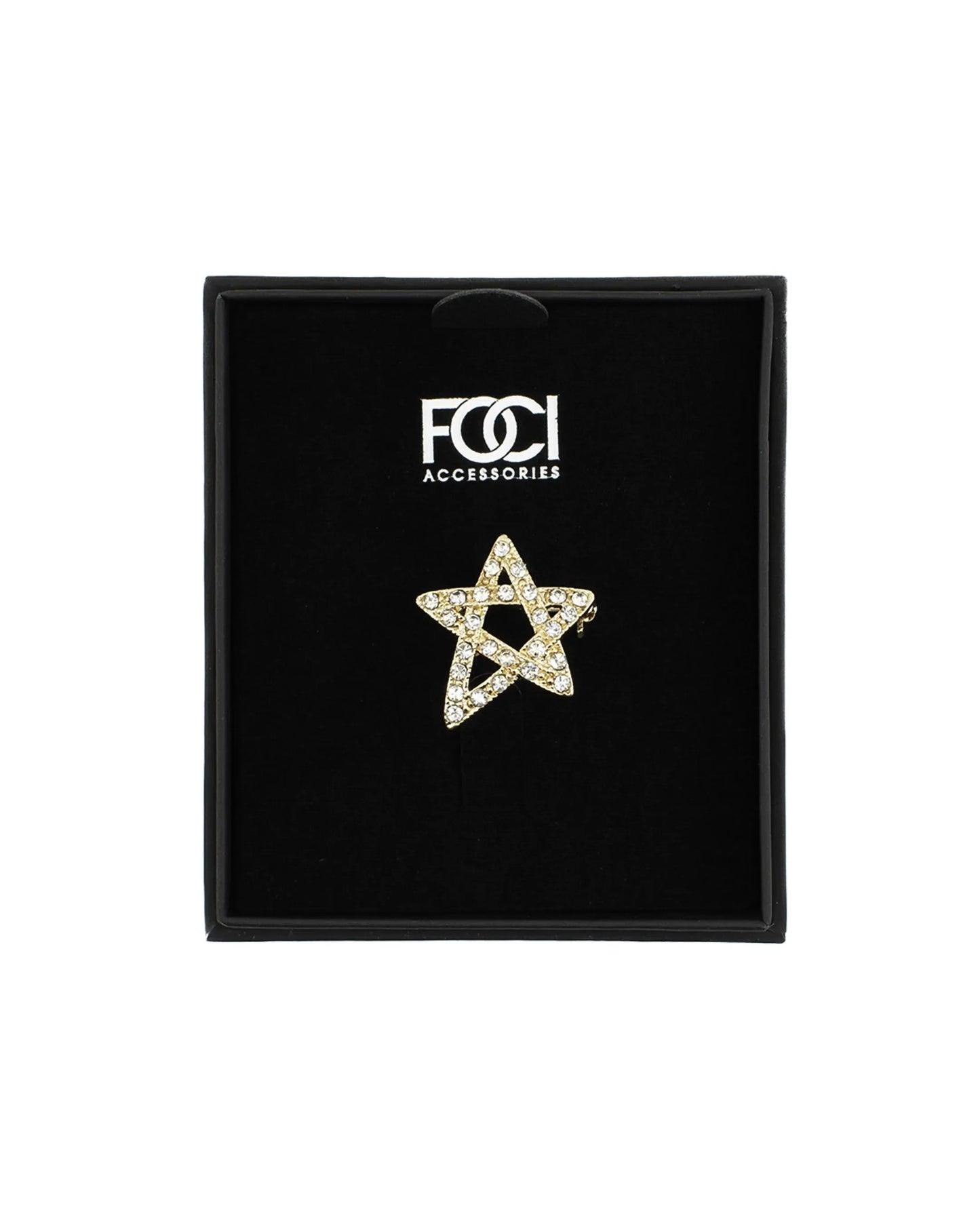 Crystal Freehand Star Lapel Pin