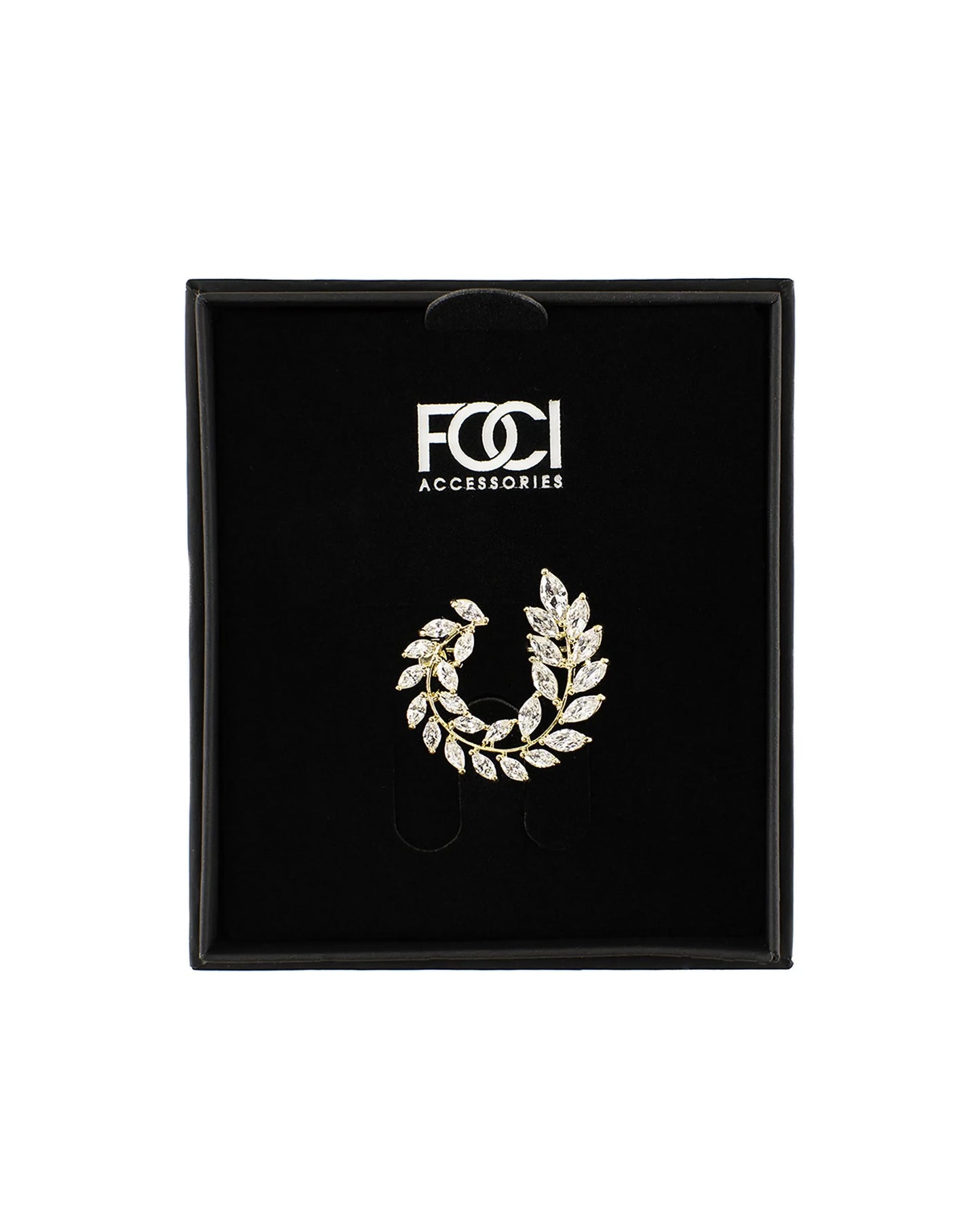 Crystal Laurel Lapel Pin