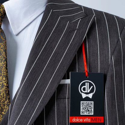Chauncey | Charcoal Pinstripe 3-Piece Tailored-Fit Suit