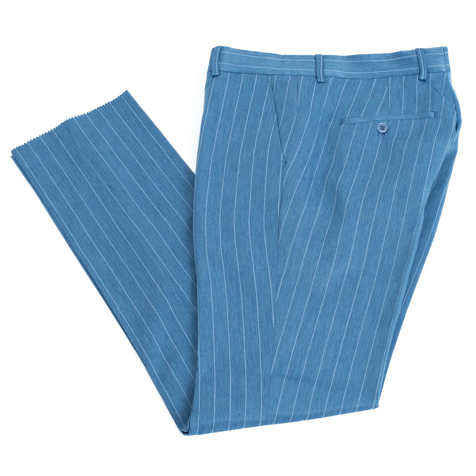Chauncey | Turquoise Pinstripe 3-Piece Tailored-Fit Suit
