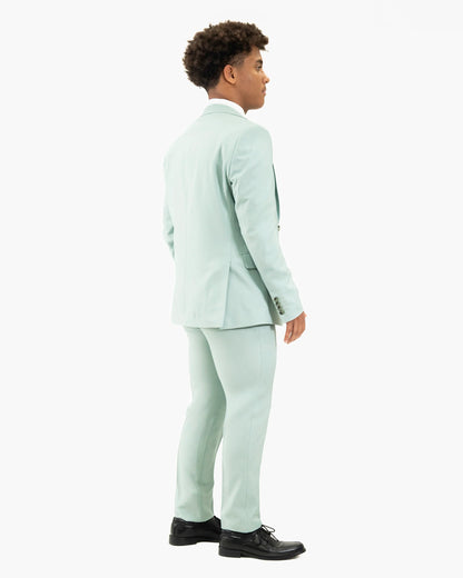 Ezekial | Mint Solid 3-Piece Tailored-Fit Suit