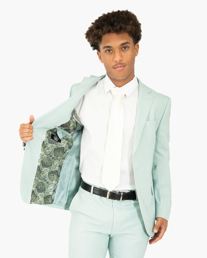 Ezekial | Mint Solid 3-Piece Tailored-Fit Suit