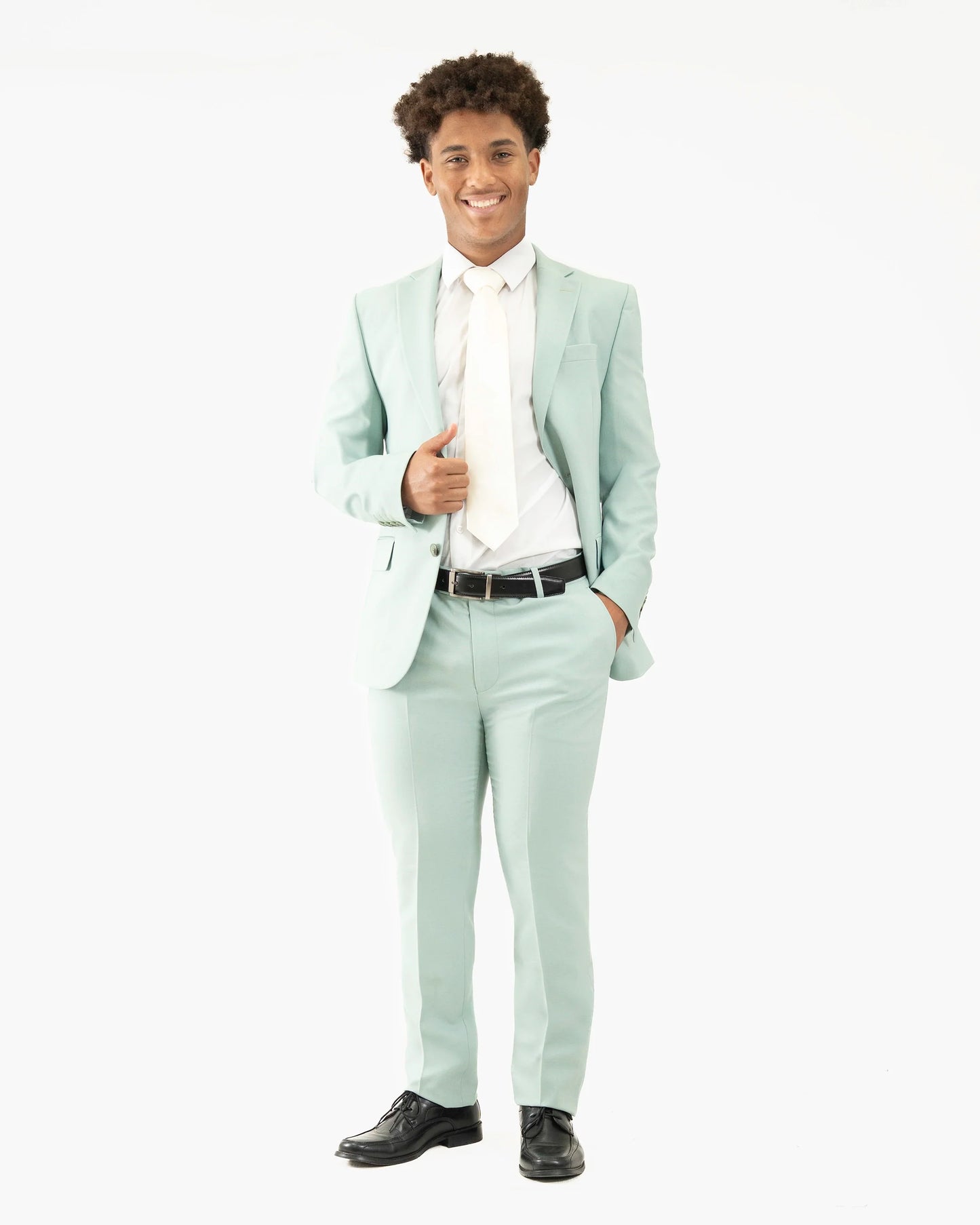 Ezekial | Mint Solid 3-Piece Tailored-Fit Suit