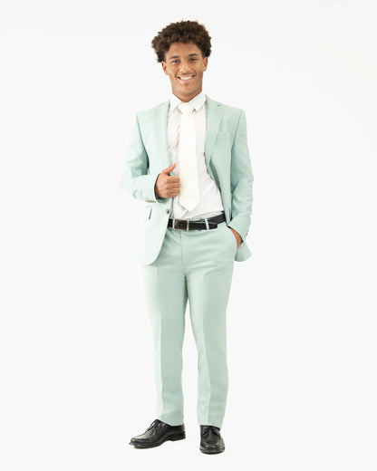 Ezekial | Mint Solid 3-Piece Tailored-Fit Suit