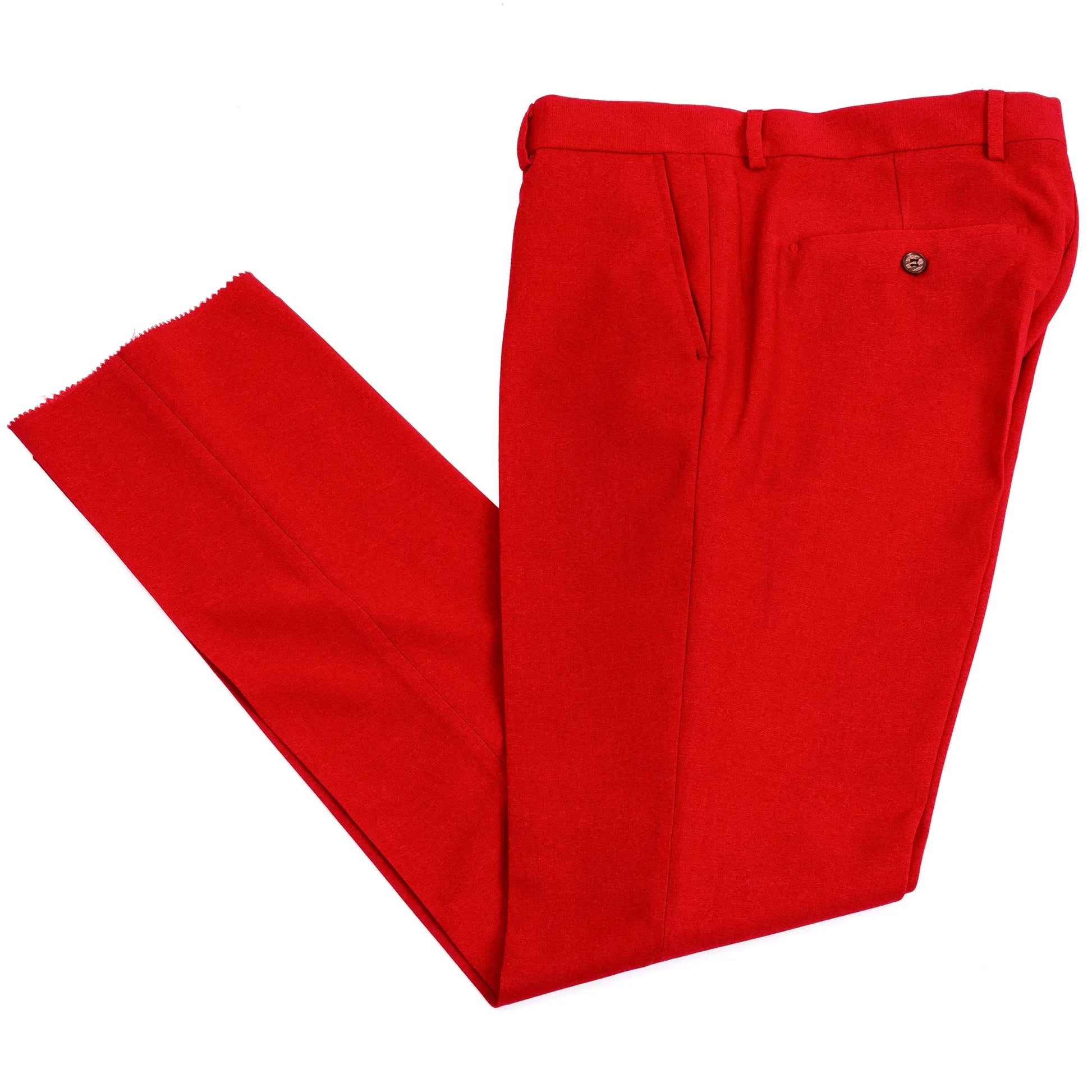 Ezekial | Red Solid 3-Piece Tailored-Fit Suit