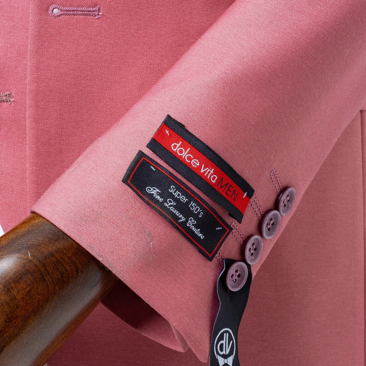 Ezekial | Rose Solid 3-Piece Tailored-Fit Suit