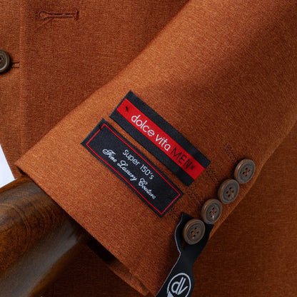 Ezekial | Brown Solid 3-Piece Tailored-Fit Suit
