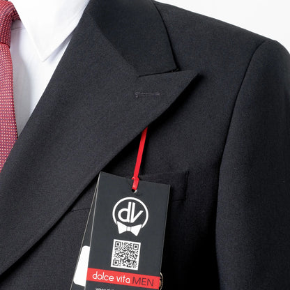 Dutch | Black Double-Breasted 2-Piece Tailored-Fit Suit