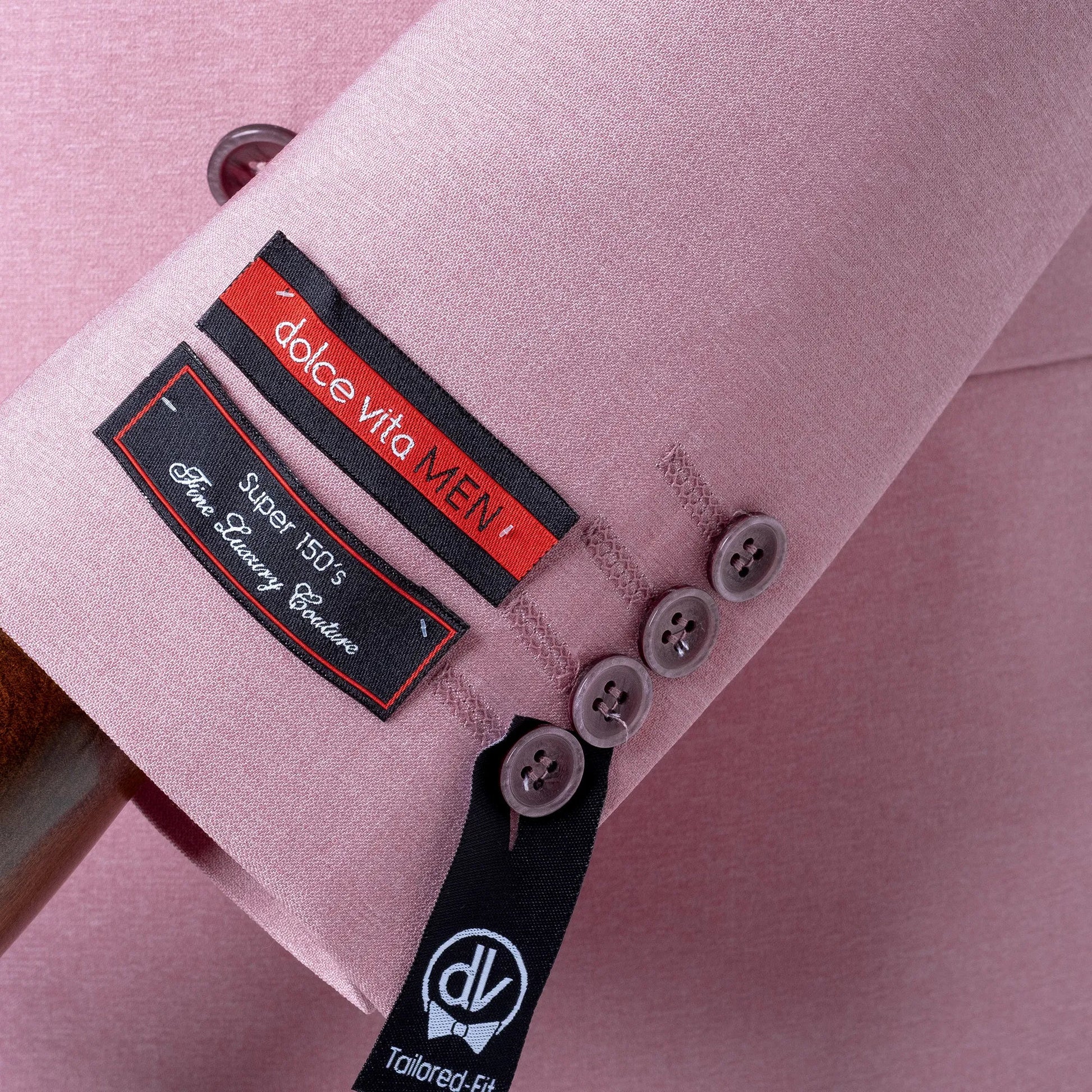 Dutch | Dusty Rose Double-Breasted 2-Piece Tailored-Fit Suit