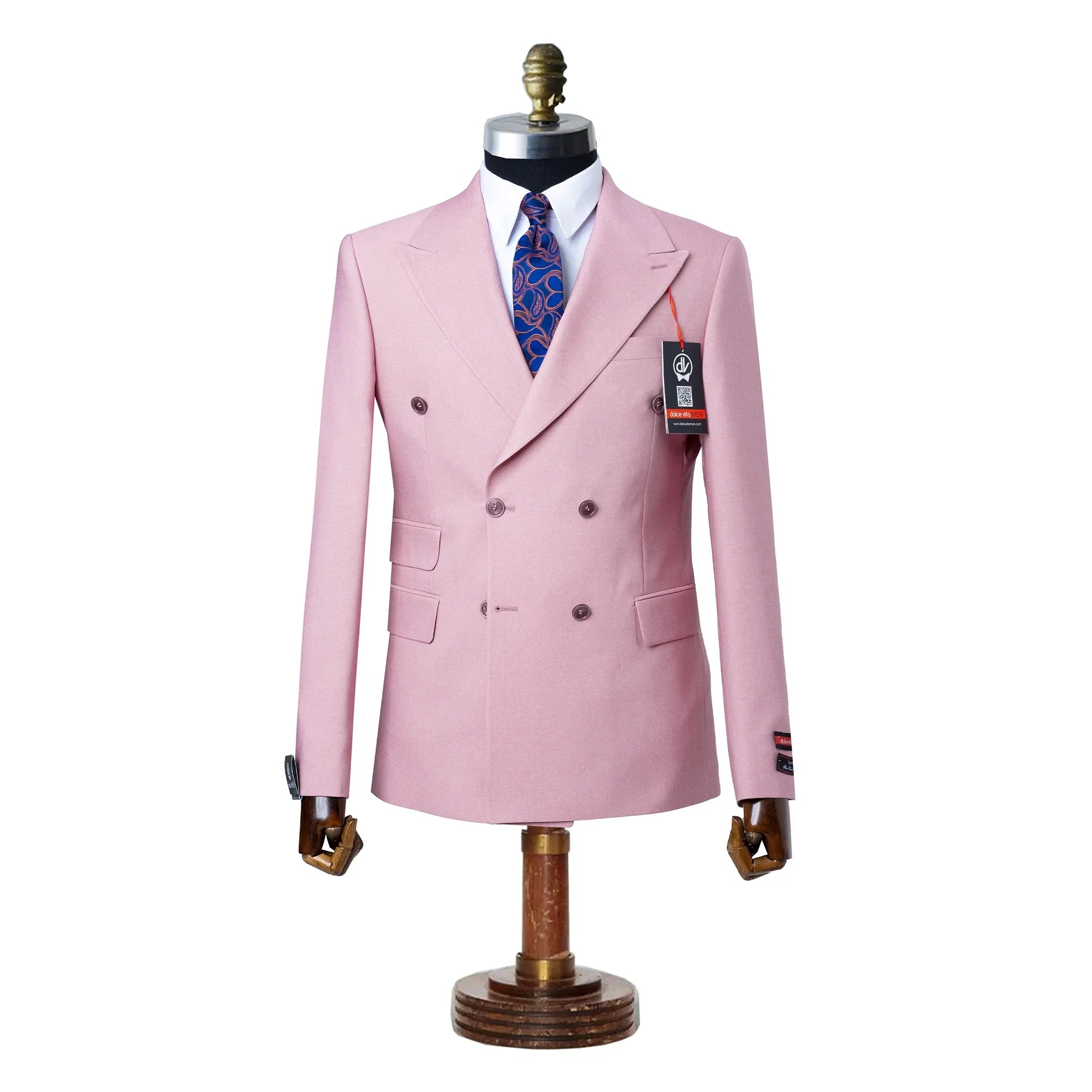 Dutch | Dusty Rose Double-Breasted 2-Piece Tailored-Fit Suit – VANITY ...