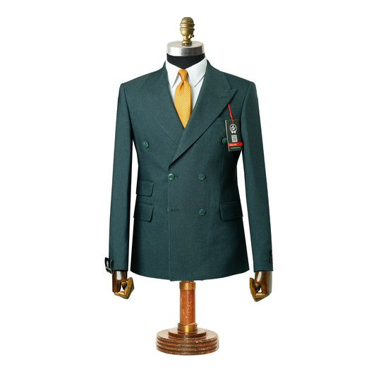 Dutch | Forest Green Double-Breasted 2-Piece Tailored-Fit Suit