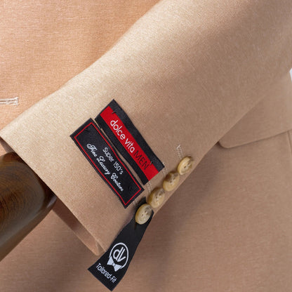 Dutch | Tan Double-Breasted 2-Piece Tailored-Fit Suit