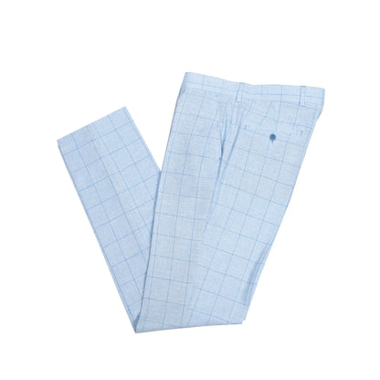 Roland | Light Blue Windowpane 3-Piece Tailored-Fit Suit