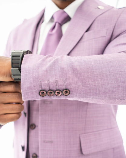 Vincenzo | Lilac 3-Piece Tailored-Fit Suit