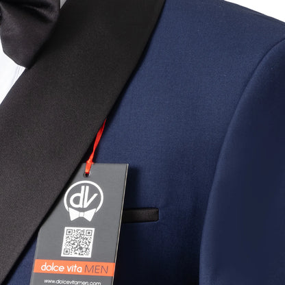 Darius | Navy 2-Piece Double-Breasted Tailored-Fit Tuxedo