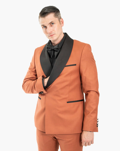 Darius | Chestnut 2-Piece Double-Breasted Tailored-Fit Tuxedo