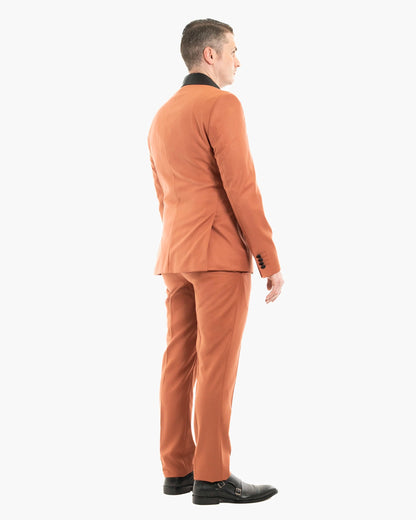 Darius | Chestnut 2-Piece Double-Breasted Tailored-Fit Tuxedo