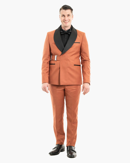 Darius | Chestnut 2-Piece Double-Breasted Tailored-Fit Tuxedo