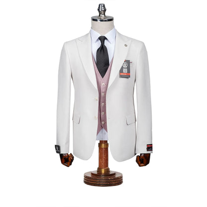 Isaac | Ash Gray 3-Piece Tailored-Fit Suit