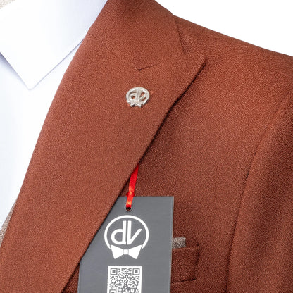 Isaac | Brown 3-Piece Tailored-Fit Suit