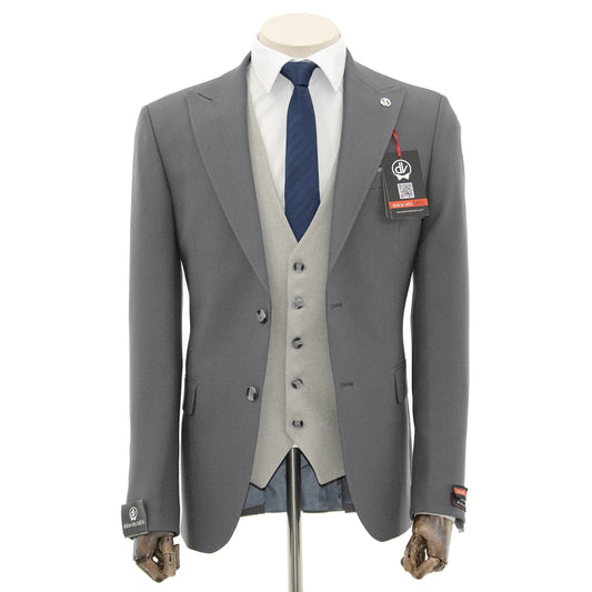 Isaac | Charcoal 3-Piece Tailored-Fit Suit