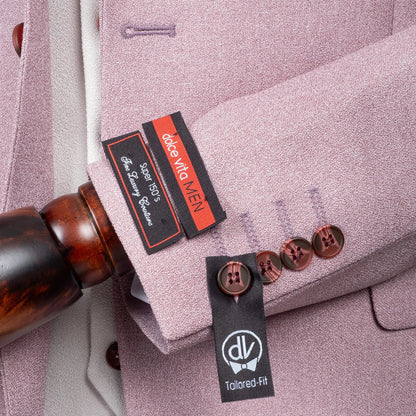 Isaac | Dusty Rose  3-Piece Tailored-Fit Suit
