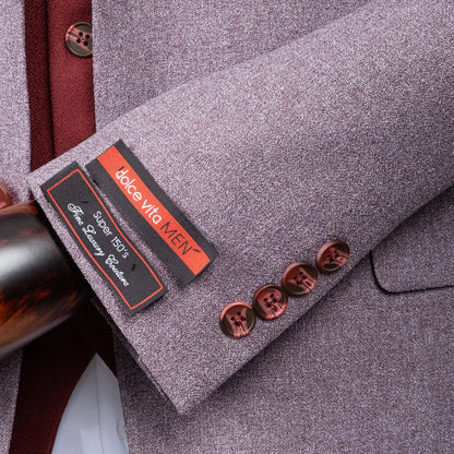Isaac | Mauve 3-Piece Tailored-Fit Suit