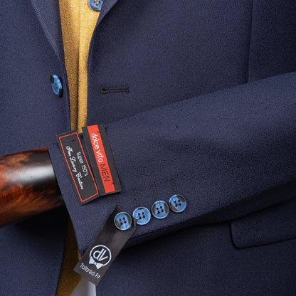 Isaac | Navy Blue 3-Piece Tailored-Fit Suit