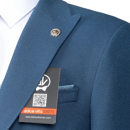 Isaac | Ocean Blue 3-Piece Tailored-Fit Suit
