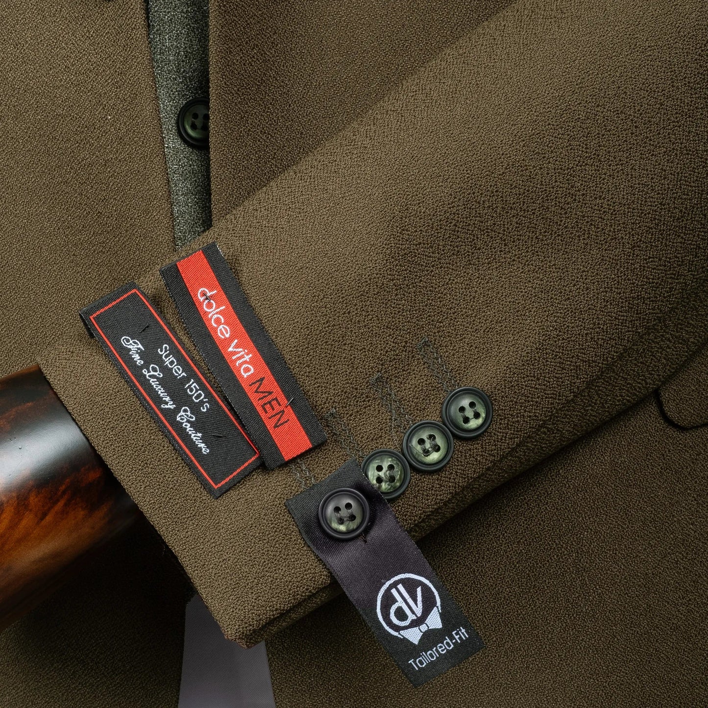 Isaac | Olive Green 3-Piece Tailored-Fit Suit