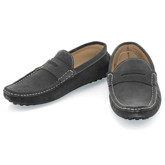Anthracite Suede Penny Loafer Driver