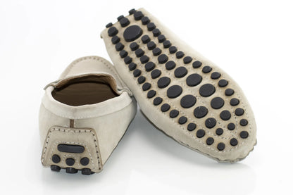 Beige Suede Penny Loafer - Back, Sole