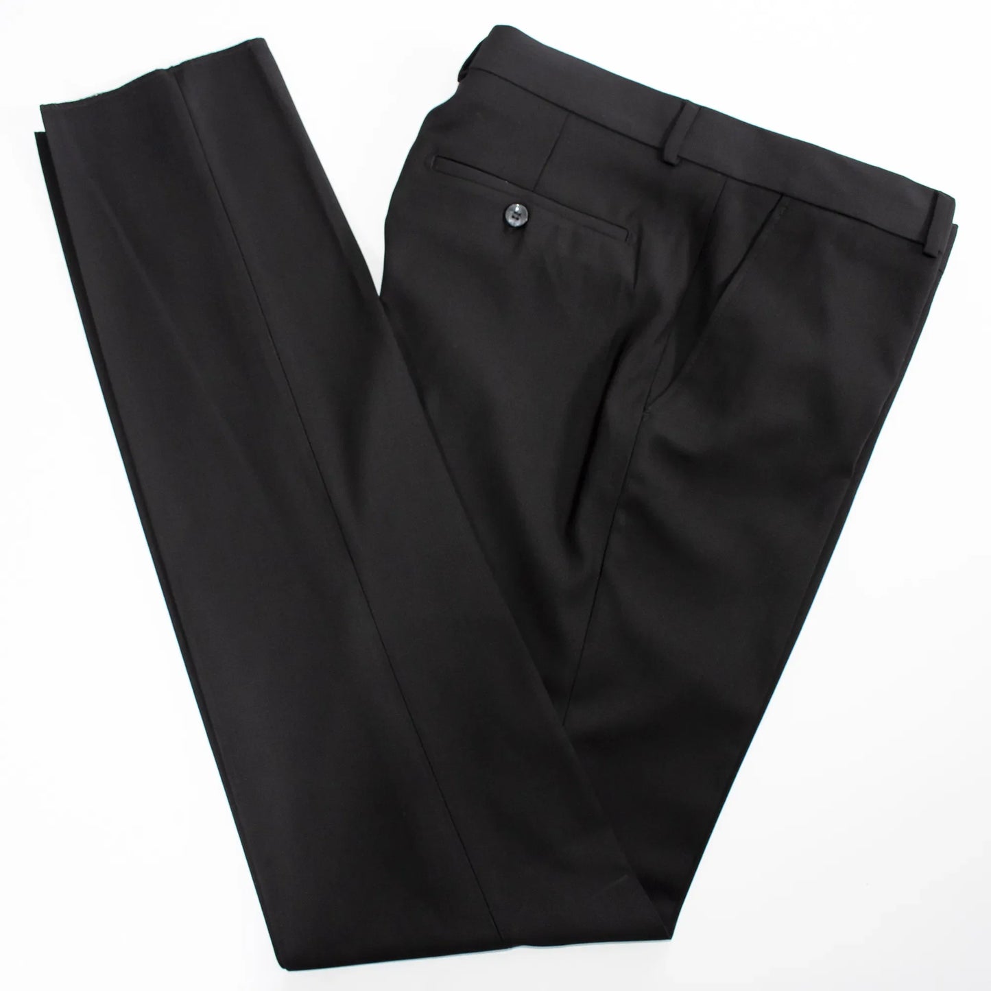 Black 2-Piece Double-Breasted Tailored-Fit Suit With Gold Buttons