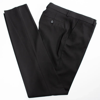 Black 2-Piece Double-Breasted Tailored-Fit Suit With Gold Buttons