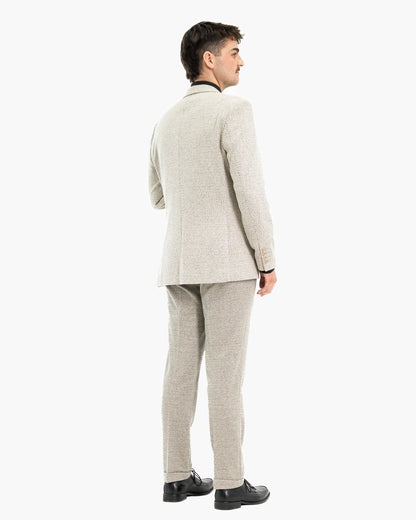 Knit Wool 3-Piece Tailored-Fit Suit