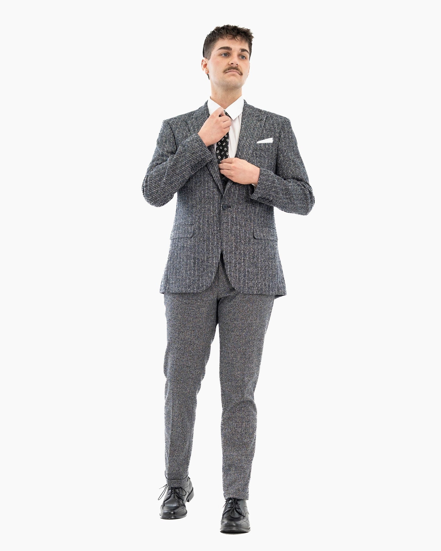 Knit Wool 3-Piece Tailored-Fit Suit