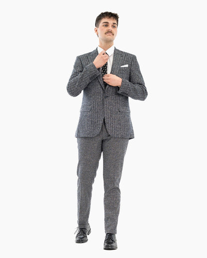 Knit Wool 3-Piece Tailored-Fit Suit
