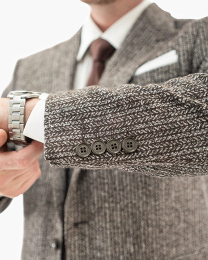 Knit Wool 3-Piece Tailored-Fit Suit