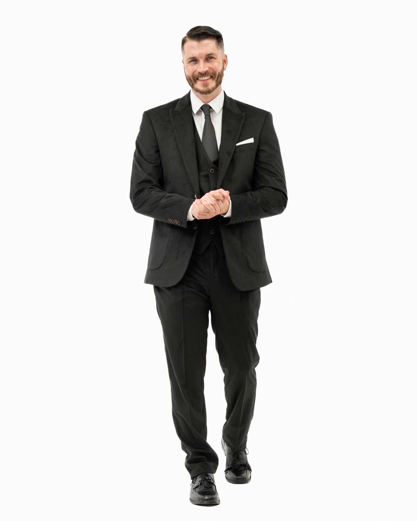 Corduroy 3-Piece Tailored-Fit Suit