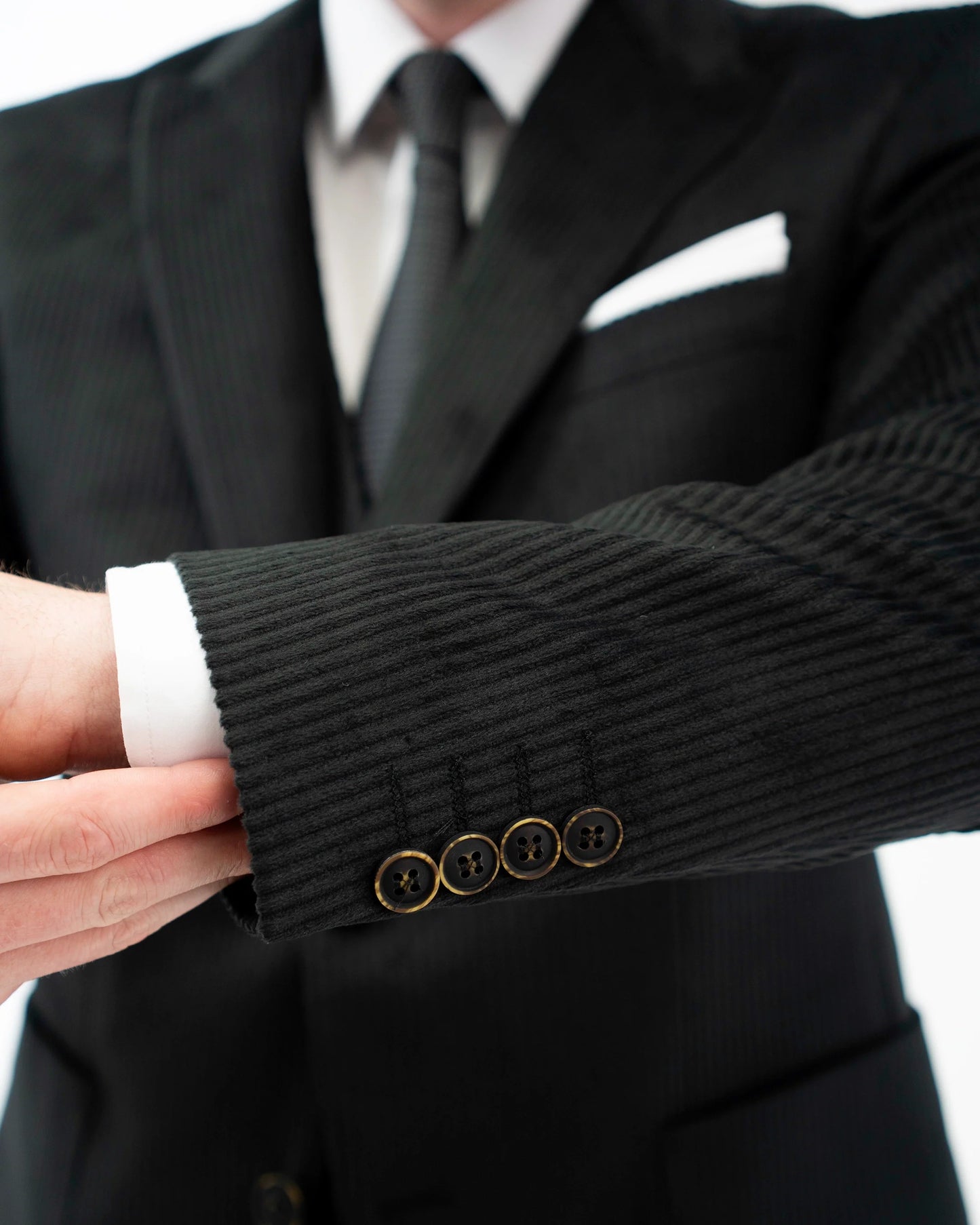 Corduroy 3-Piece Tailored-Fit Suit