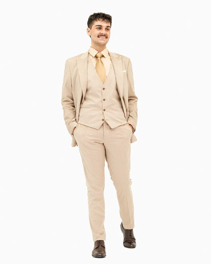 Corduroy 3-Piece Tailored-Fit Suit