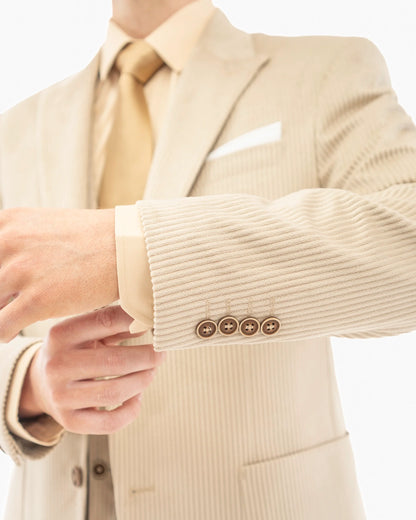 Corduroy 3-Piece Tailored-Fit Suit