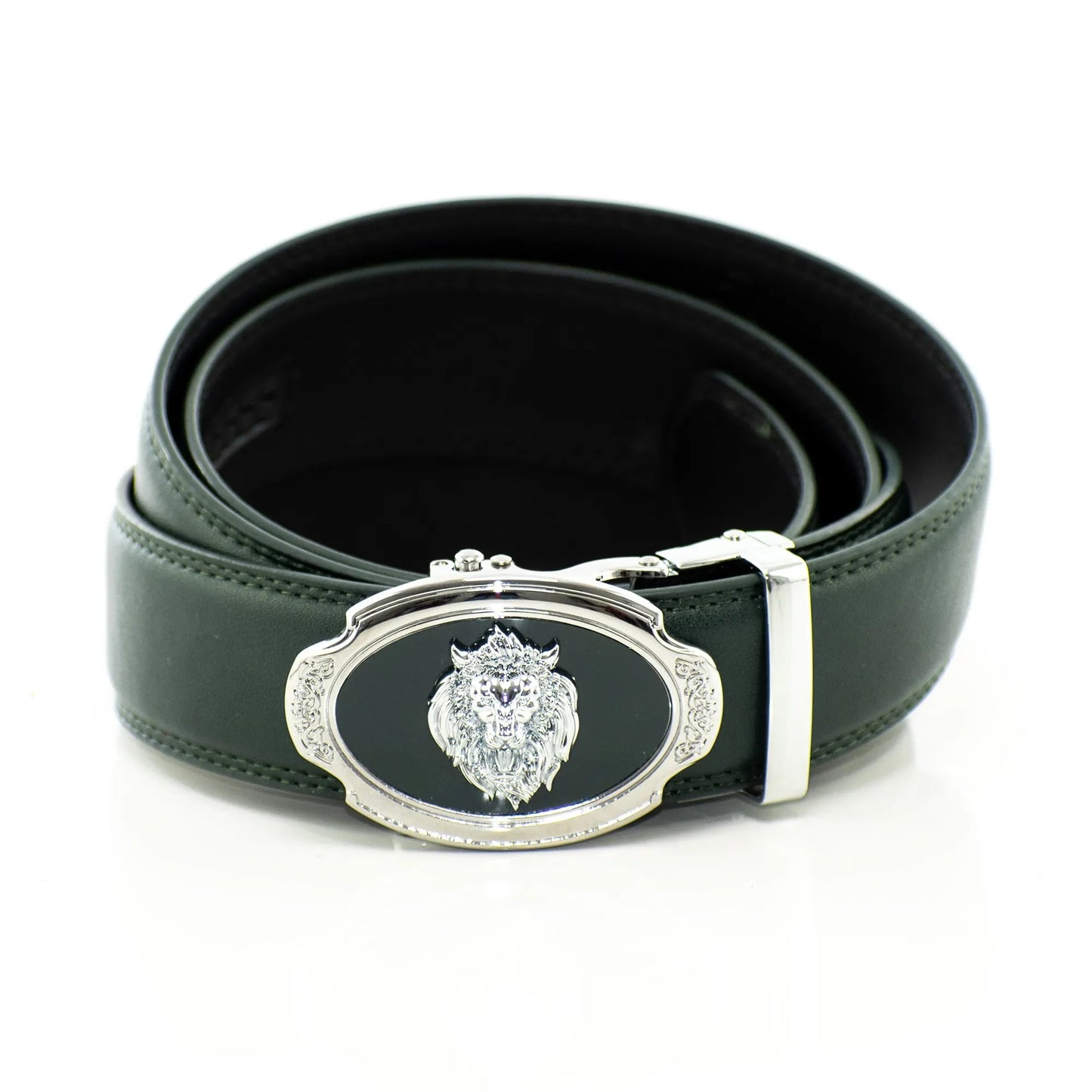 Oval Designer Lion Belt Buckle