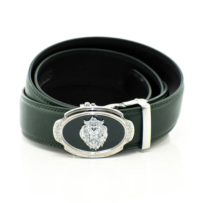 Oval Designer Lion Belt Buckle