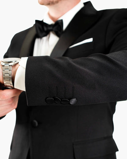 3-Piece Tailored-Fit Tuxedo with Peak Lapel